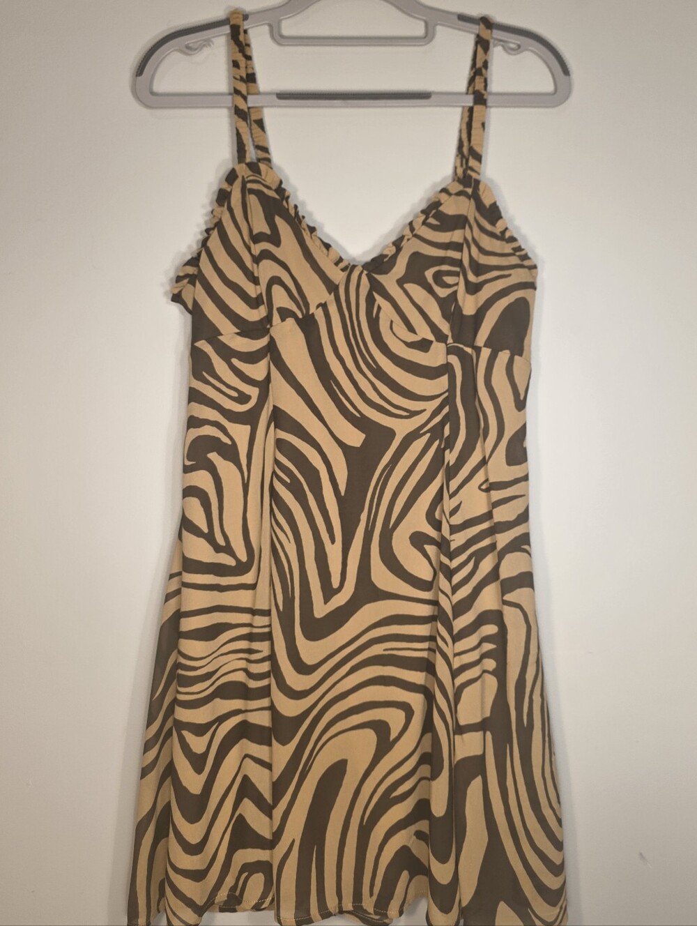 NWOT Brown Zebra Print Patterned Dress